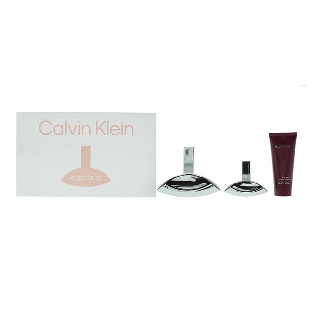 Calvin Klein Euphoria Eau de Parfum 100ml + 30ml + Body Lotion Gift Set for Her