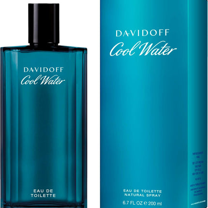 DAVIDOFF Cool Water Eau de Toilette for Him 200ml, Aromatic Fragrance with Notes of Coriander, Mint, Lavender and Amber - Medium Longevity