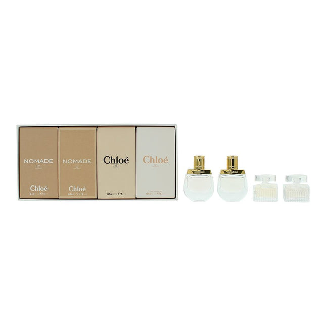 Chloe Mini 4 Piece Gift Set: Chloe Eau de Parfum 5ml - Nomade Eau de Parfum 5ml - Nomade Eau de Toilette 5ml - Rose Tangerine Eau de Toilette 5ml