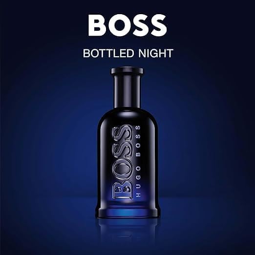 BOSS Bottled Night Eau de Toilette for Him 200ml, Woody Fragrance with Notes of Birch Leaf, Cardamom and Musk - Medium Longevity