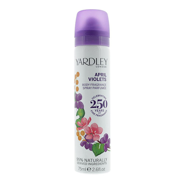 Yardley April Violets Deodorising Body Fragrance 75ml For Her