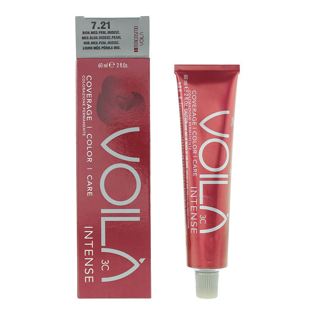 Intercosmo VoilÃ  3C Intense 7.21 Medium Blonde Iridescent Pearl Hair Colour 60ml