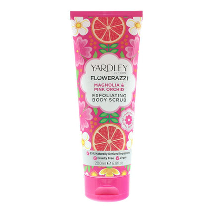 Yardley Flowerazzi Magnolia & Pink Orchid Exfoliating Body Scrub 200ml