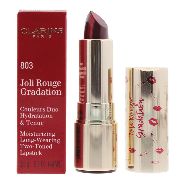 Clarins Joli Rouge Gradation Moisturising Long-Wearing Two-Toned Lipstick 803 Plum 3.5g