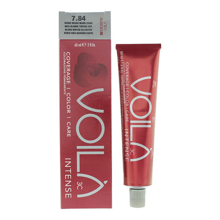 Intercosmo VoilÃ  3C Intense 7.84 Medium Blonde Toffee Copper Hair Colour 60ml