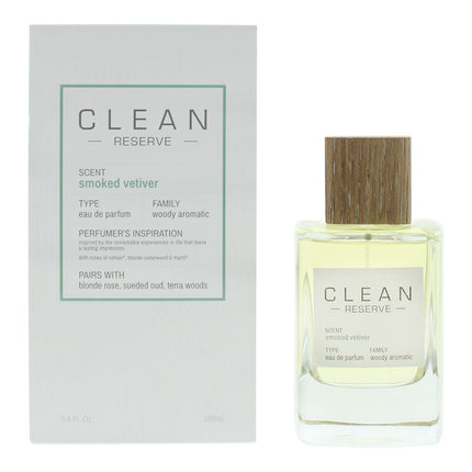 Clean Reserve Smoked Vetiver Eau de Parfum 100ml Spray Unisex
