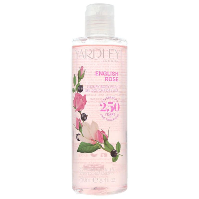 Yardley English Rose Luxury Body Wash 250ml Women's New.
