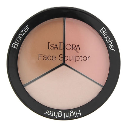 Isadora Face Contour Bronzer/Blusher/Highlighter 01 Warm Peach 18g