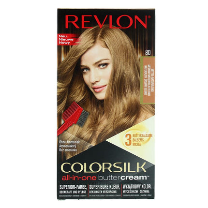 Revlon Colorsilk All-In-One Buttercream Nourishing Cream Colour - Medium Natural Blonde 80