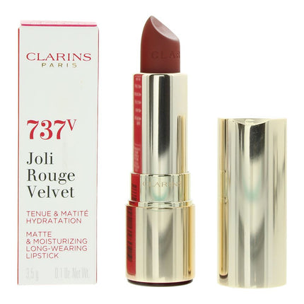 Clarins Joli Rouge Velvet Matte & Moisturizing Lipstick 3.5g - 737V Spicy Cinnamon