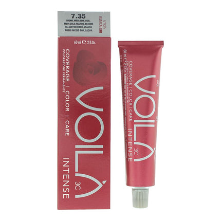 Intercosmo VoilÃ  3C Intense 7.35 Medium Golden Mahogany Blonde Hair Colour 60ml