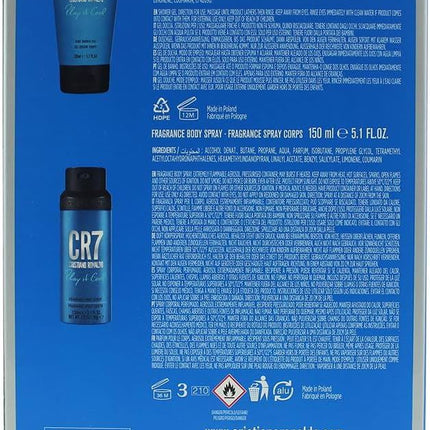 Cristiano Ronaldo Cr7 Play It Cool 2 Piece Gift Set: Shower Gel 150ml - Deodorant Body Spray 150ml