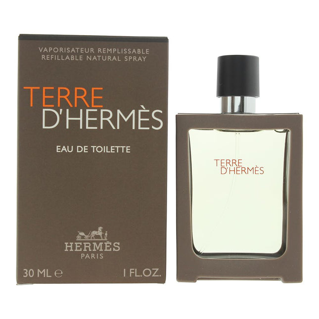Hermes Terre Dhermes Refillable Eau de Toilette 30ml Spray for Him