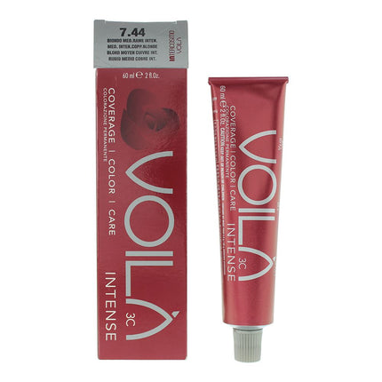 Intercosmo VoilÃ  3C Intense 7.44 Medium Intense Copper Blonde Hair Colour 60ml