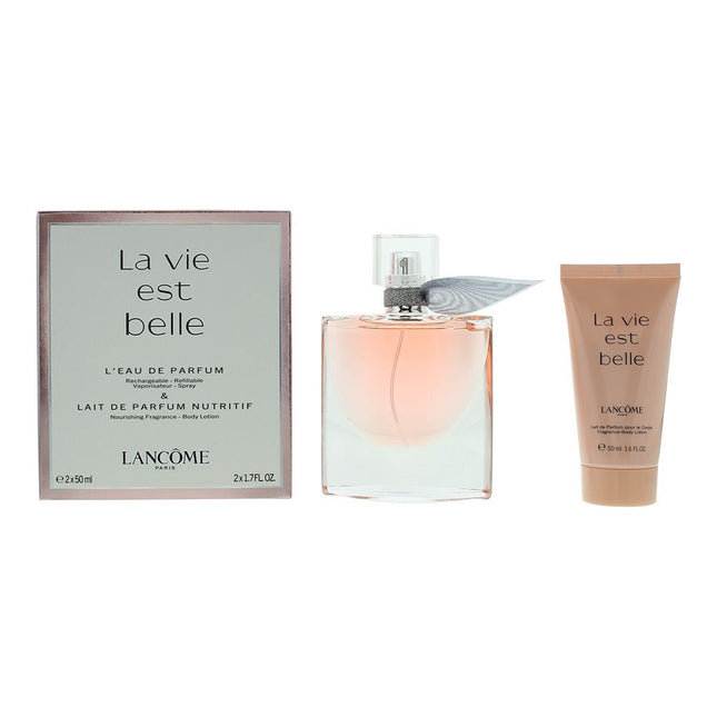 Lancome La Vie Est Belle Eau de Parfum 50ml & Body Lotion 50ml Gift Set For Her