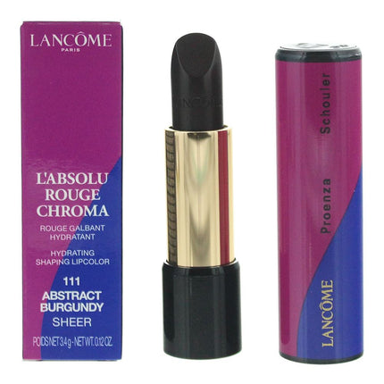 Lancome Labsolu Rouge Chroma 111 Abstract Burgundy Sheer Lipstick 3.4g