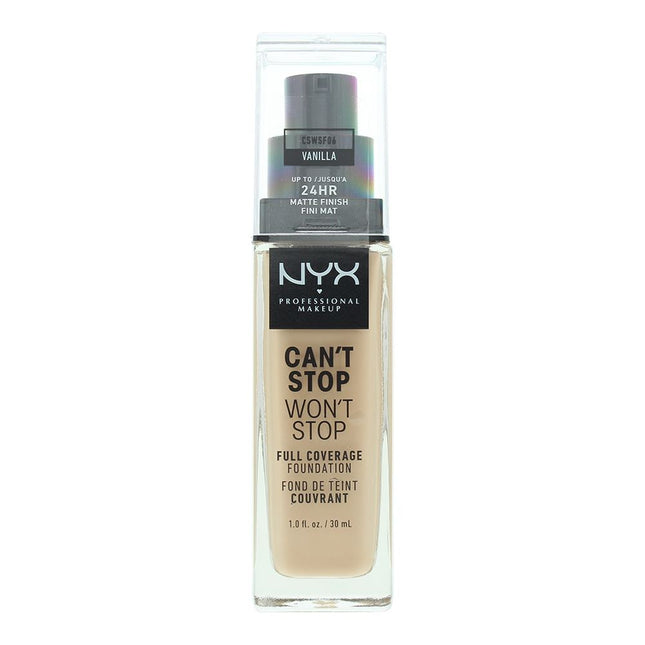 NYX Cant Stop Wont Stop 24H Foundation 30ml - Vanilla