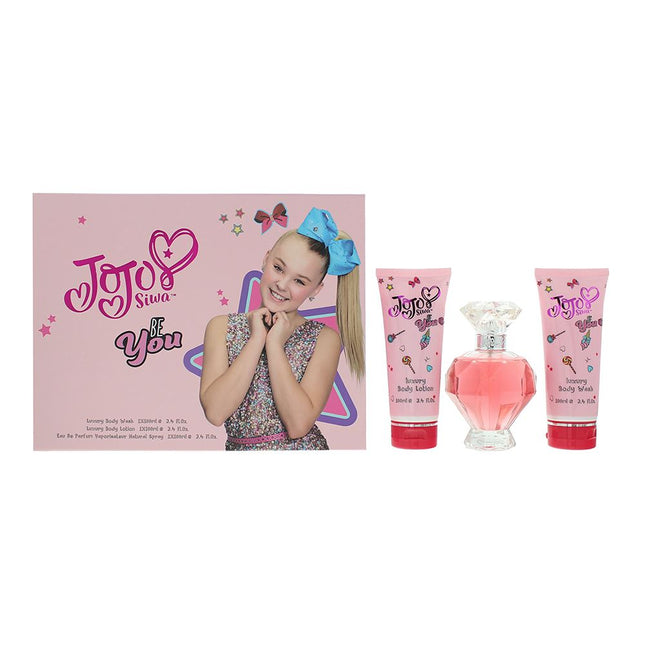 JoJo Siwa Be You Eau de Parfum 100ml, Body Wash 100ml & Body Lotion 100ml Set