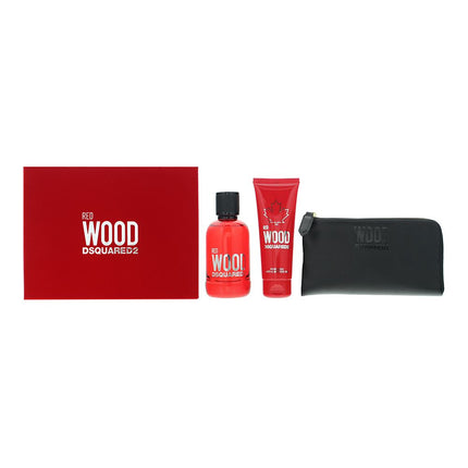 Dsquared2 Red Wood 3 Piece Eau De Toilette 100ml Gift Set