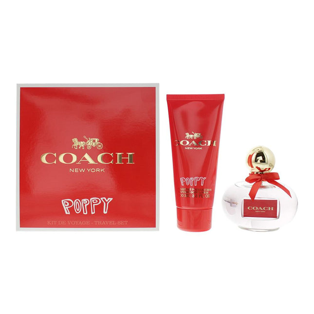 Coach Poppy Eau de Parfum 100ml & Body Lotion 100ml Travel Set