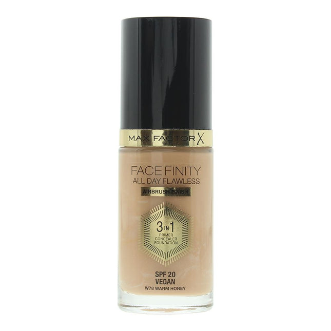 Max Factor Face Finity All Day Flawless 3 In 1 Foundation 30ml - 78 Warm Honey