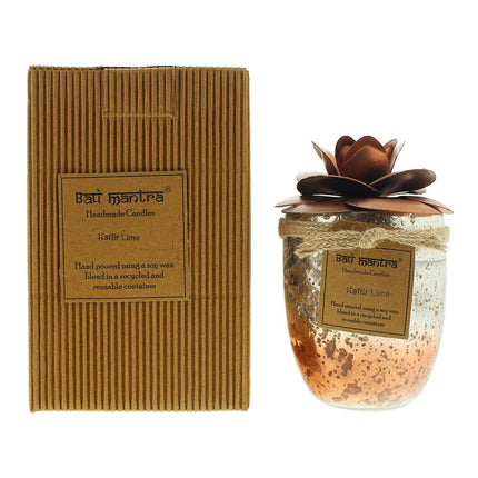 Bali Mantra Camellia Glass Copper Kaffir Lime Candle 500g
