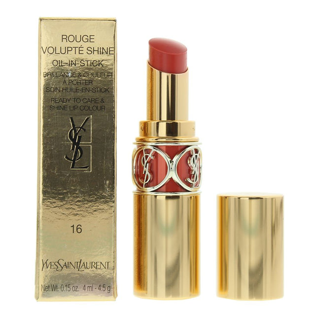 Yves Saint Laurent Rouge Volupte Oil In Stick 16 Orange Majorelle Lip Colour 4.5g