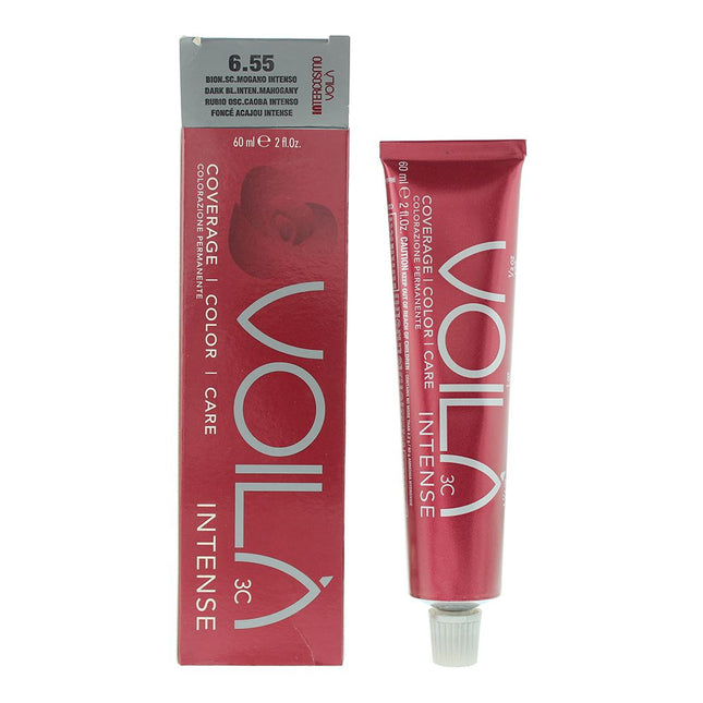 Intercosmo VoilÃ  3C Intense 6.55 Dark Blonde Intense Mahogany Hair Colour 60ml