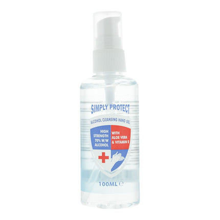 Simply Protect Cleansing Hand Gel 100ml 70% Alcohol Hand Sanitiser
