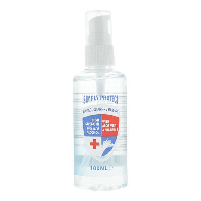 Simply Protect Cleansing Hand Gel 100ml 70% Alcohol Hand Sanitiser