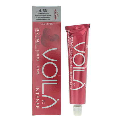 Intercosmo VoilÃ  3C Intense 4.53 Medium Mahogany Golden Brown Hair Colour 60ml