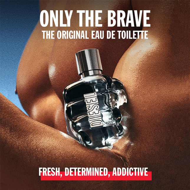 Diesel Only The Brave Iconic Eau de Toilette Aftershave 50ml, Perfume For Men, The Original Fresh Mens Fragrance, Citrus Woody Fragrance with Lemon, Mandarin, Leather & Cedar