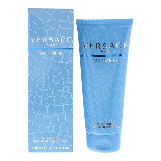 Versace Man Eau Fraiche Perfumed Bath & Shower Gel 200ml For Him