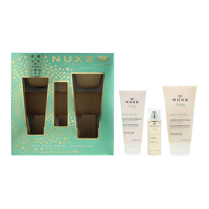 Nuxe Body Reve De The Body Scrub 150ml, Shower Gel 100ml, Scented Water 30ml Set