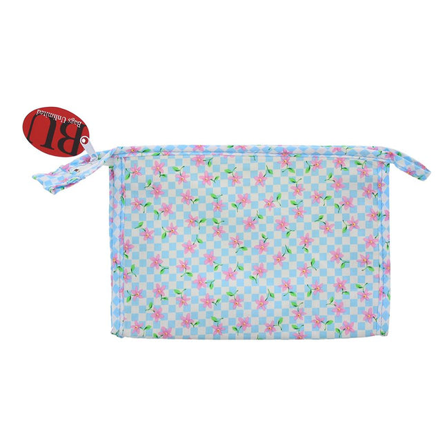 Bags Unlimited Vienna Blue  Pink Small Zip Holdall Bag