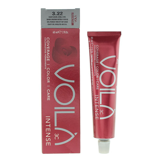 Intercosmo VoilÃ  3C Intense 3.22 Dark Brown Intense Purple Hair Colour 60ml