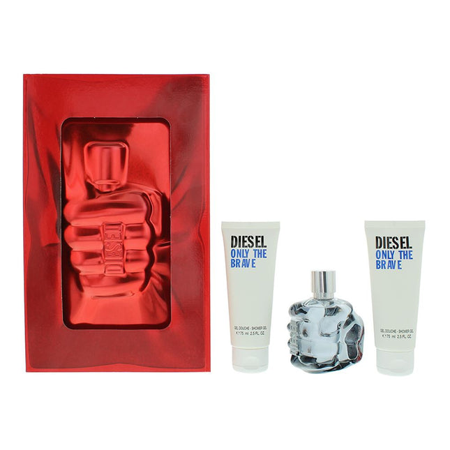 Diesel Only The Brave 3 Piece Eau de Toilette 75ml Gift Set