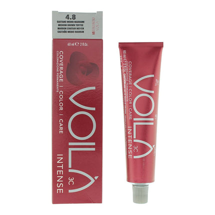 Intercosmo VoilÃ  3C Intense 4.8 Medium Brown Toffee Hair Colour 60ml