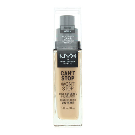NYX Cant Stop Wont Stop 24H Foundation 30ml - Natural