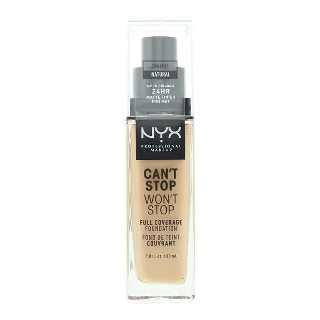 NYX Cant Stop Wont Stop 24H Foundation 30ml - Natural