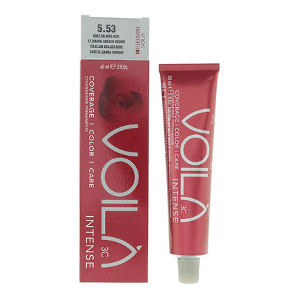 Intercosmo VoilÃ  3C Intense 5.53 Light Mahogany Golden Brown Hair Colour 60ml