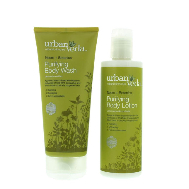 Urban Veda Purifying Bath & Body Gift Set Neem + Botanics