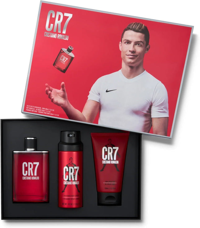 Cristiano Ronaldo Cr7 3 Piece Gift Set: Eau De Toilette 100ml - Shower Gel 150ml - Body Spray 150ml