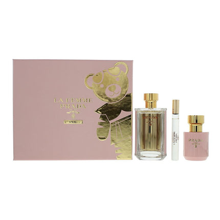 Prada La Femme L'eau Eau de Toilette 100ml, 10ml + Body Lotion 100ml Gift Set