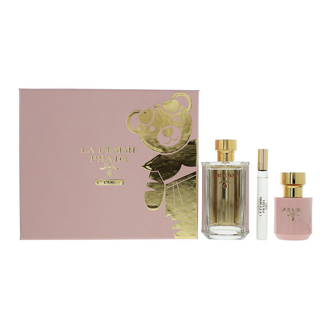 Prada La Femme L'eau Eau de Toilette 100ml, 10ml + Body Lotion 100ml Gift Set