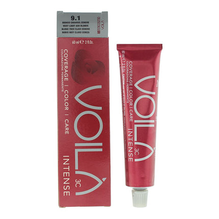 Intercosmo VoilÃ  3C Intense 9.1 Very Light Ash Blonde Hair Colour 60ml