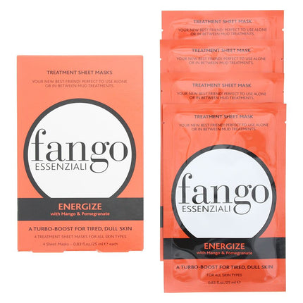 Borghese Fango Essenziali Energize Treatment Sheet Mask 4 x 25ml