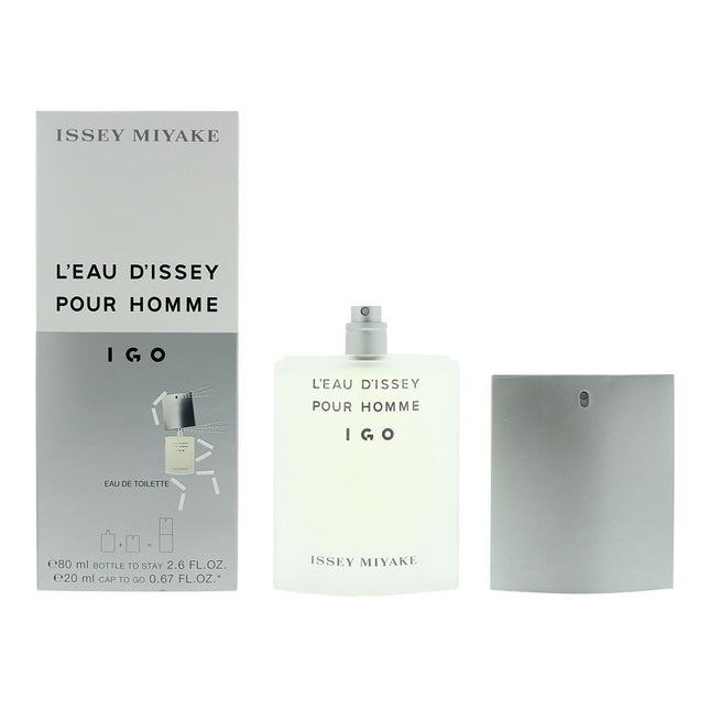 Issey Miyake Leau Dissey Pour Homme IGO Eau De Toilette 80ml Bottle + 20ml Cap To Go