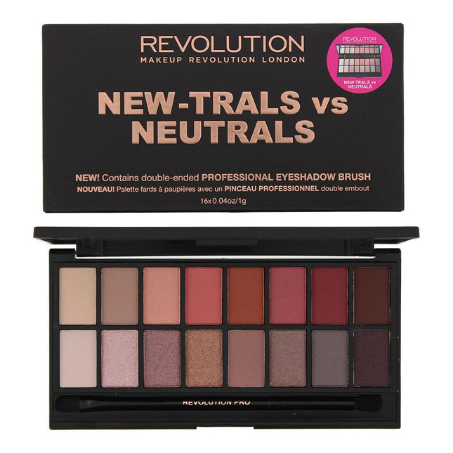Revolution New-Trals vs Neutrals Eyeshadow Palette 16 x 1g