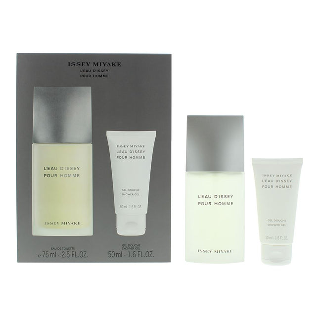 Issey Miyake Leau Dissey Pour Homme Eau de Toilette 75ml + Shower Gel 50ml Gift Set
